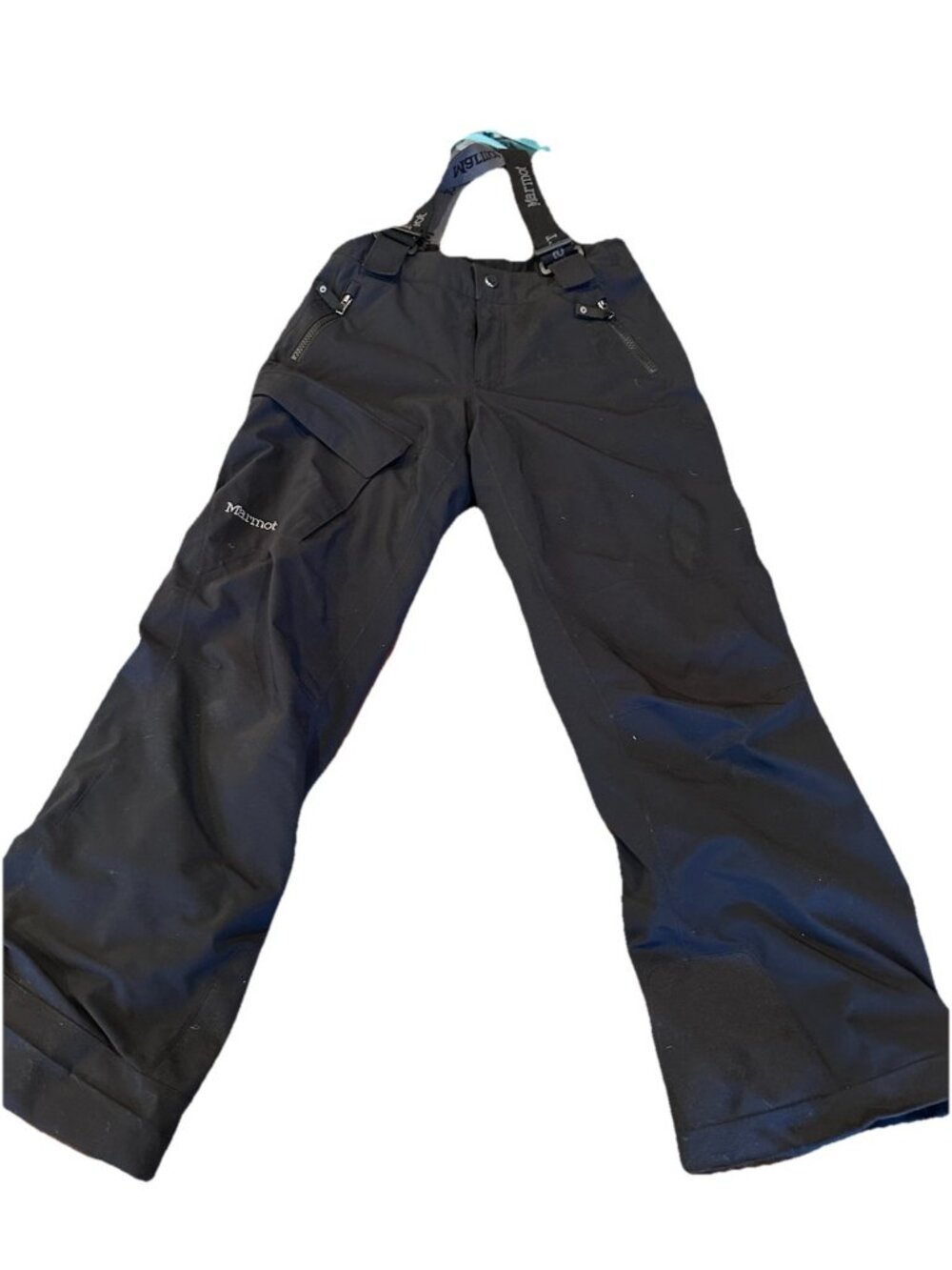 MARMOT Kids Black Large Snow Bibs/Suspenders